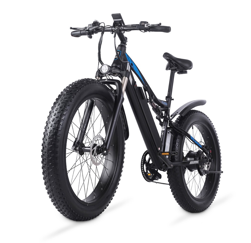 Shengmilo MX03 1000W 48V 17Ah 26 Inch E-bike 40km/h Max Speed 40-50km Mileage Range 180kg Max Load Electric Bike - Black