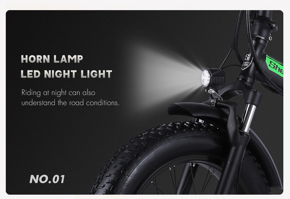 Shengmilo MX20 500W 48V 15Ah 20'' E-bike 40km/h Max Speed 40-50km Mileage Range 150kg Max Load Electric Bike - Black