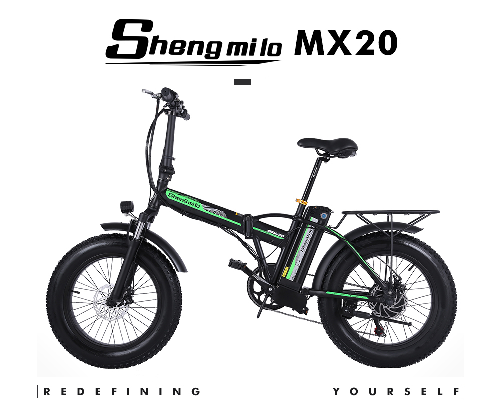 Shengmilo MX20 500W 48V 15Ah 20'' E-bike 40km/h Max Speed 40-50km Mileage Range 150kg Max Load Electric Bike - Black