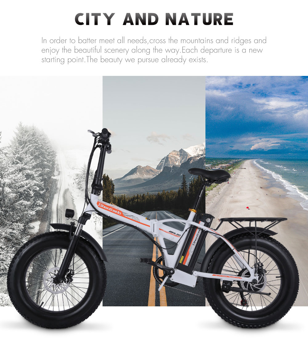 Shengmilo MX20 500W 48V 15Ah 20'' E-bike 40km/h Max Speed 40-50km Mileage Range 150kg Max Load Electric Bike - Black