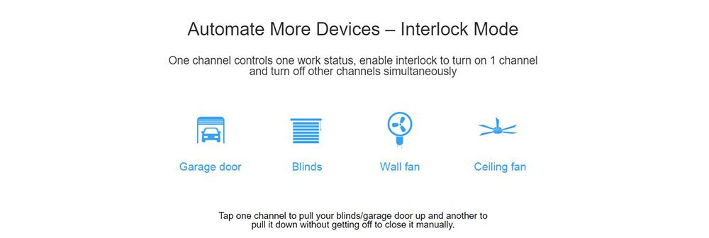 Sonoff 4CH R3 4 Gang WiFi Smart Switch 3 Working Mode Inter lock Inching Self-Locking Smart Home DIY Switch Via Ewelink