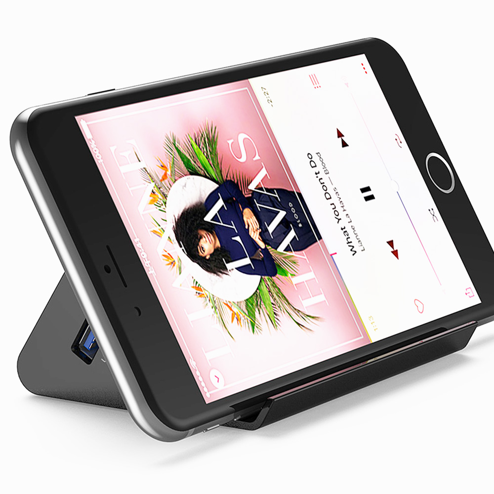 ORICO SHC-U3 4 Port USB3.0 HUB with Stand Compatible with Windows/Mac OS/Linux - Black