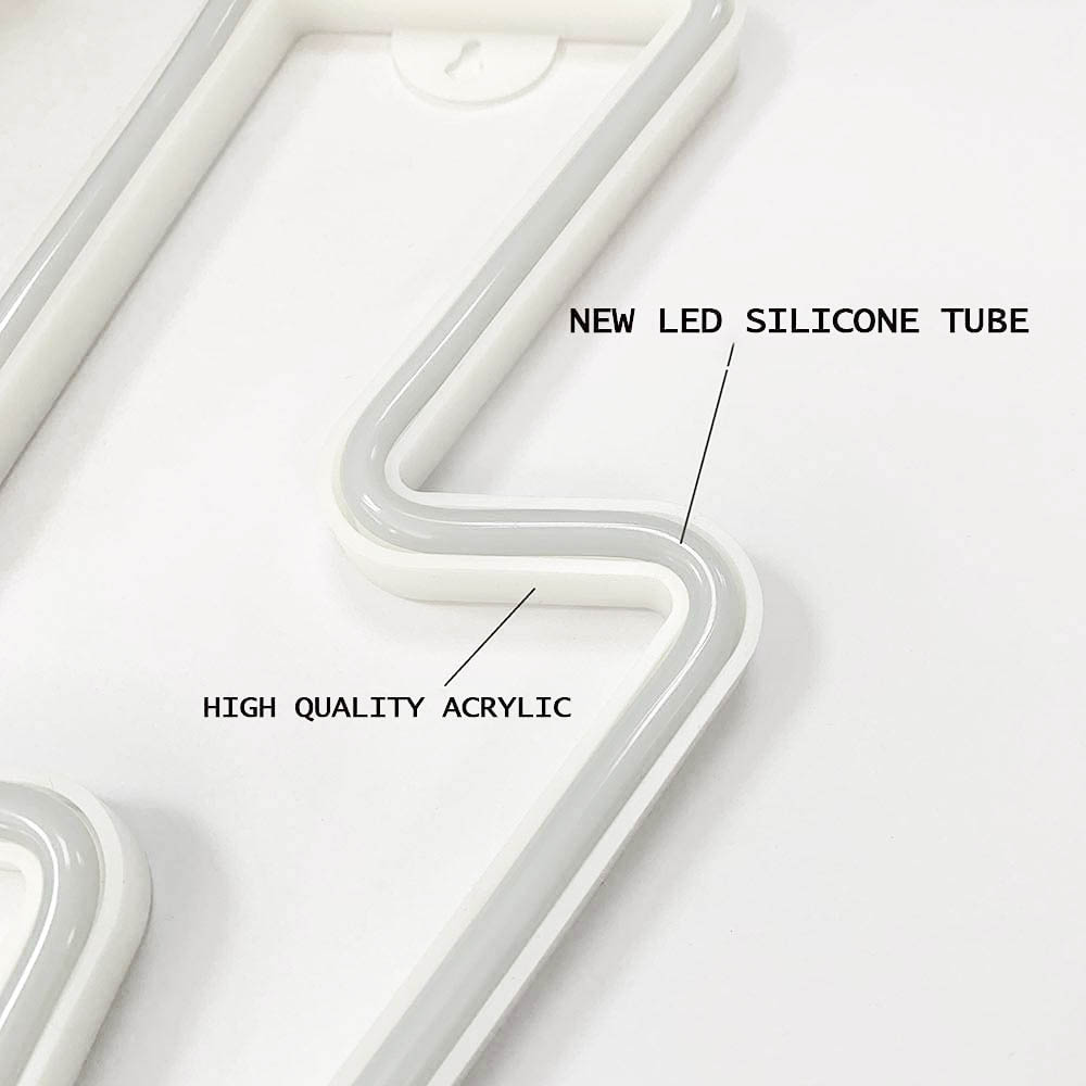 Venforze Lightning Neon Light USB or Battery Powered LED Lights up Signs for Bedroom Game Room Decoration