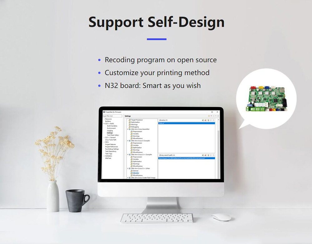 Voxelab Aquila S2 FDM 3D Printer N32 Printing Size 220x220x240 mm