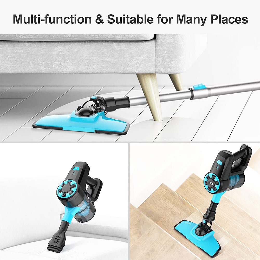 YOMA N3 Handheld Cordless Broom Vacuum Cleaner 17kPa Powerful Suction Power 6-in-1 Upright for Home Sofa Pets