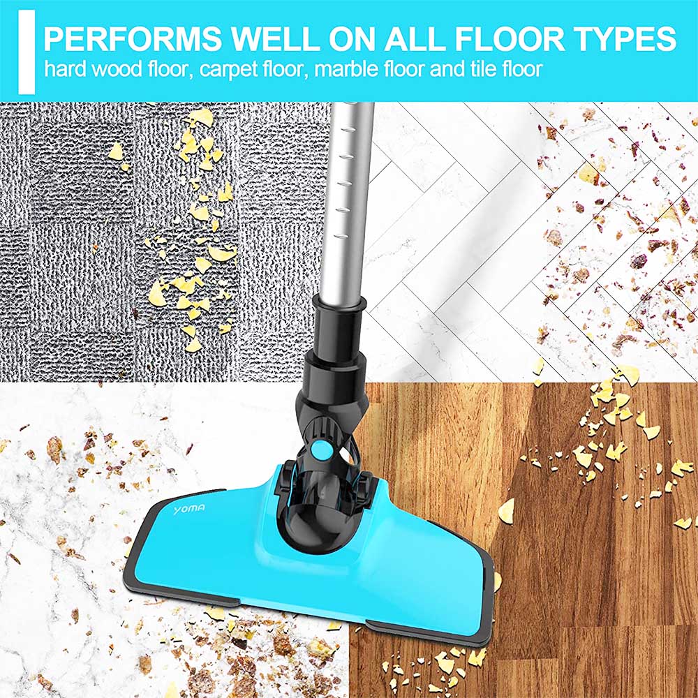 YOMA N3 Handheld Cordless Broom Vacuum Cleaner 17kPa Powerful Suction Power 6-in-1 Upright for Home Sofa Pets