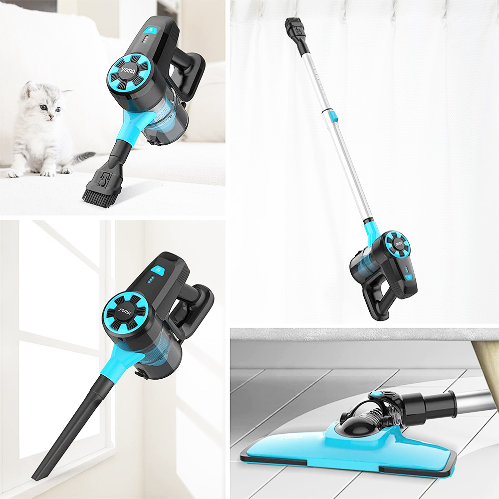 YOMA N3 Handheld Cordless Broom Vacuum Cleaner 17kPa Powerful Suction Power 6-in-1 Upright for Home Sofa Pets