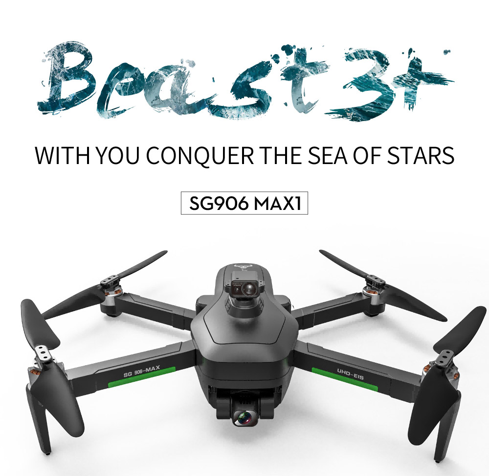 ZLL SG906 MAX1 Upgraded 5000mAh Beast 3+4K 5G WIFI 3KM FPV with 3-Axis Obstacle Avoidance Brushless RC Drone-2 Batteries