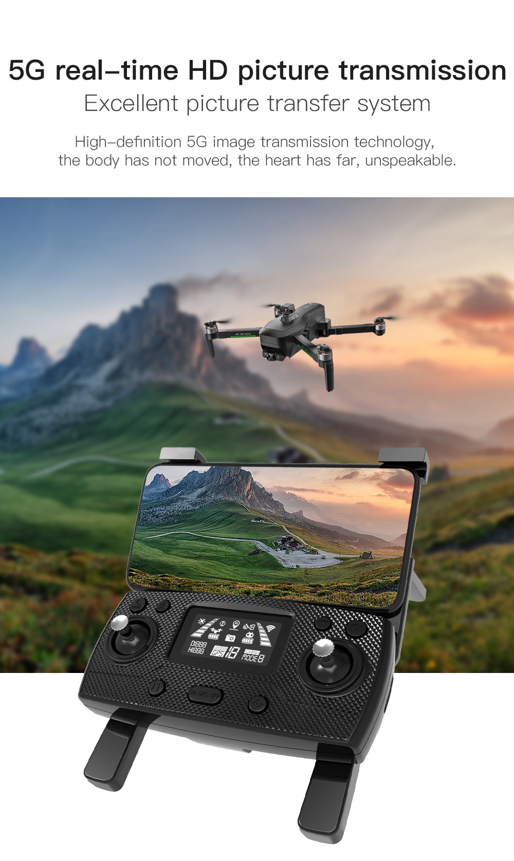 ZLL SG906 MAX1 Upgraded 5000mAh Beast 3+4K 5G WIFI 3KM FPV with 3-Axis Obstacle Avoidance Brushless RC Drone-2 Batteries
