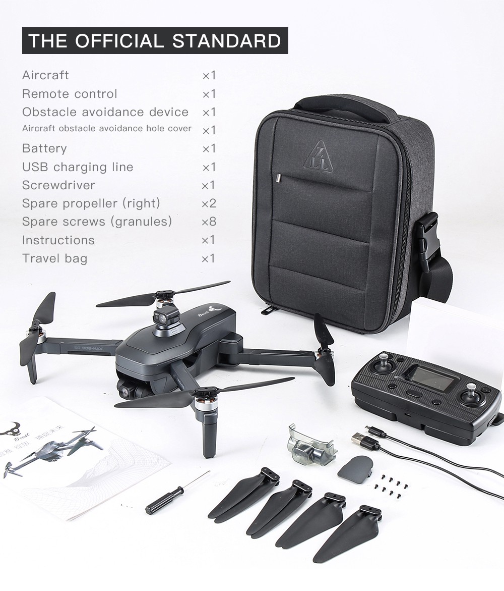 ZLL SG906 MAX1 Upgraded 5000mAh Beast 3+4K 5G WIFI 3KM FPV with 3-Axis Obstacle Avoidance Brushless RC Drone-3 Batteries