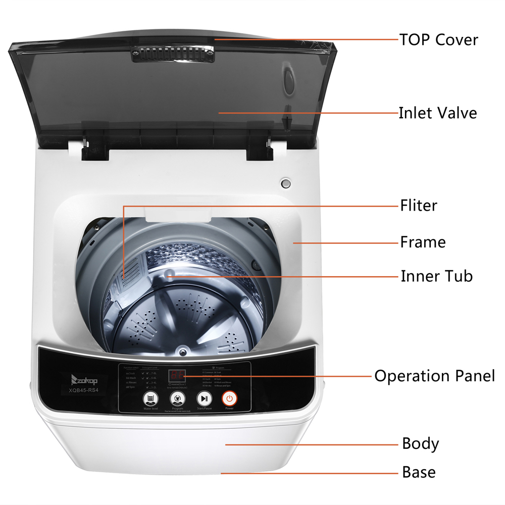 ZOKOP 110V FullAutomatic Washing Machine