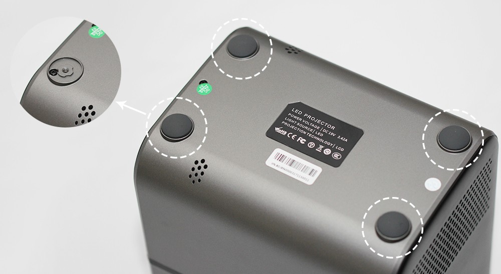 ZZV M6 LCD Projector Auto Focusing 600ANSI Lumens 1080P Native Resolution Android 9.0 2+16GB Suport 4K HDR Grey