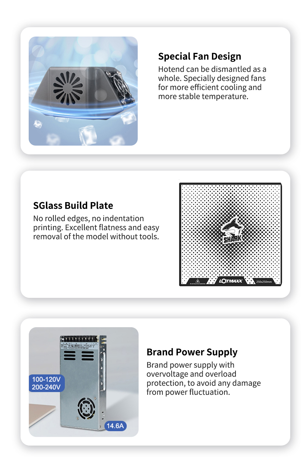 Lotmaxx SC-10 Shark V2 3D Printer Laser Engraver, Auto Leveling, Dual Extruder, Dual-Color Printing, Magnetic Bed, 235*235*265mm, Gray