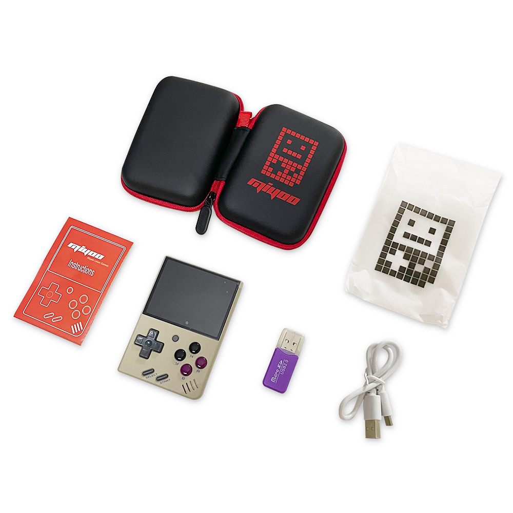 Miyoo Mini 128GB Handheld Game Console, 10000 Games, 2.8Inch IPS Screen, One Click Archive, 4-5 Hours Battery Life, CPS FBA FC GB GBA GBC WSC SFC MD PS Simulators, White