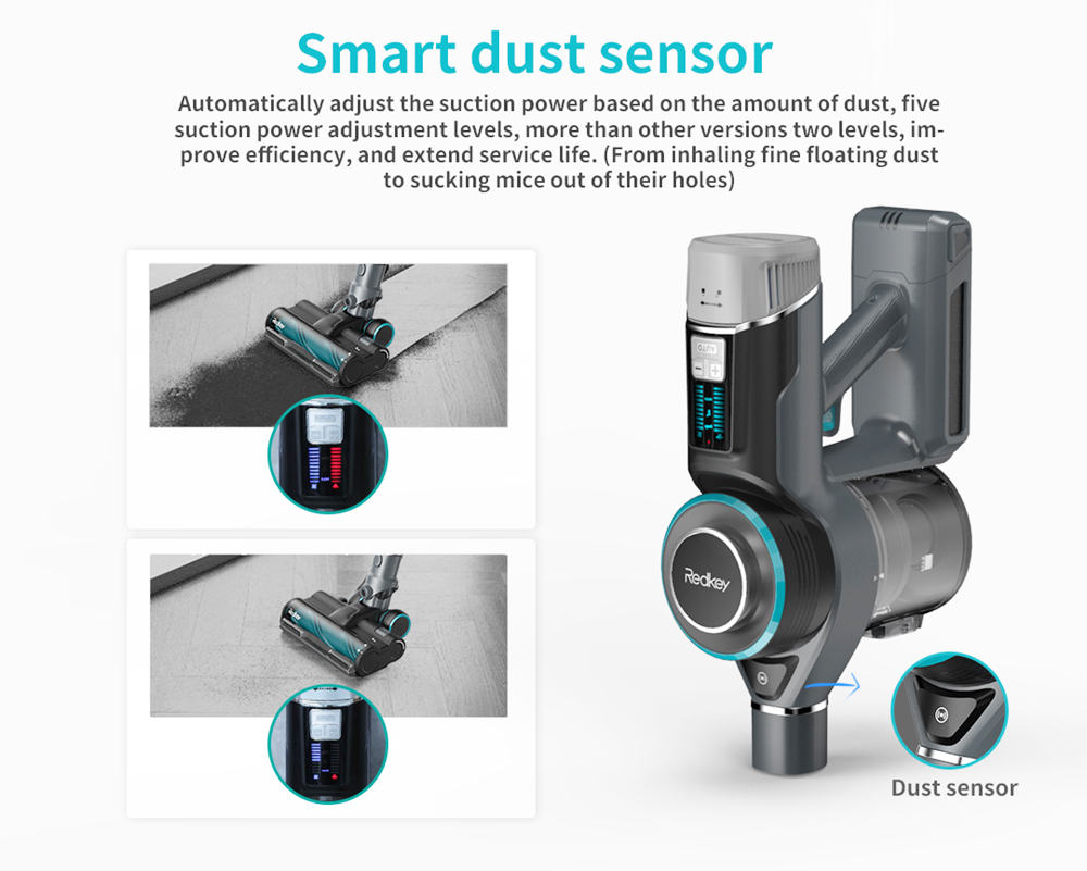 Redkey F10 Cordless Vacuum Cleaner Handheld Wireless Foldable Vacuum Cleaner ortable Cordless 23kPa Carpet Cleaner