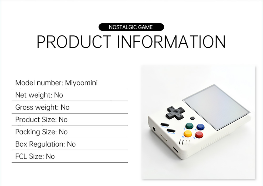 MIYOO Mini 32GB 3000 Games Retro Handheld Game Console DC PS MD SFC MAME WSC Portable Retro Arch Linux System