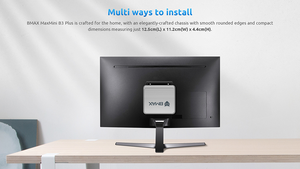 BMAX B3 Plus Intel 11th Jasper Laker N5095 Mini PC 8GB DDR4 RAM 256GB M.2 SSD WiFi5 1000M LAN HDMI Type-C Windows11