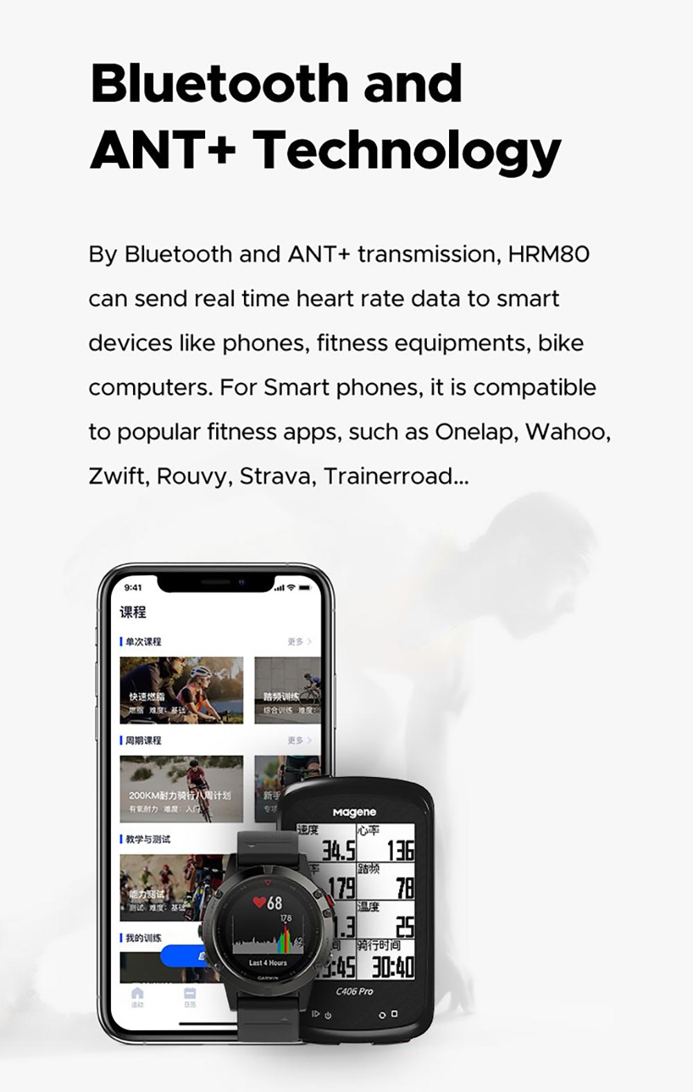 Magene HRM80 Armband Heart Rate Monitor