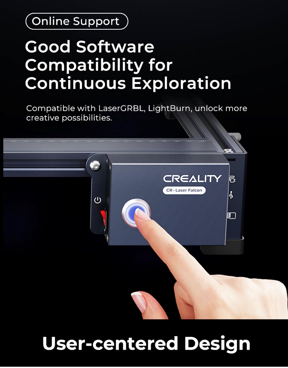 Machine de gravure laser portable Creality CV-30 10W Zone de gravure 400x400mm