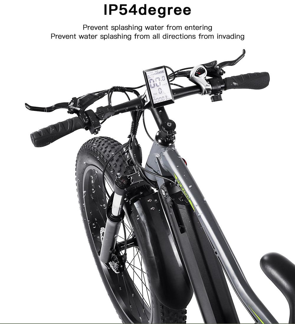 Bezior XF900 12.5Ah 48V 750W 26 Inch 45Km/h Electric Bike Max Load 120kg - Black 13 Bezior XF900 12.5Ah 48V 500W 26 Inch 45Km/h electric BIKE Max Load 120kg