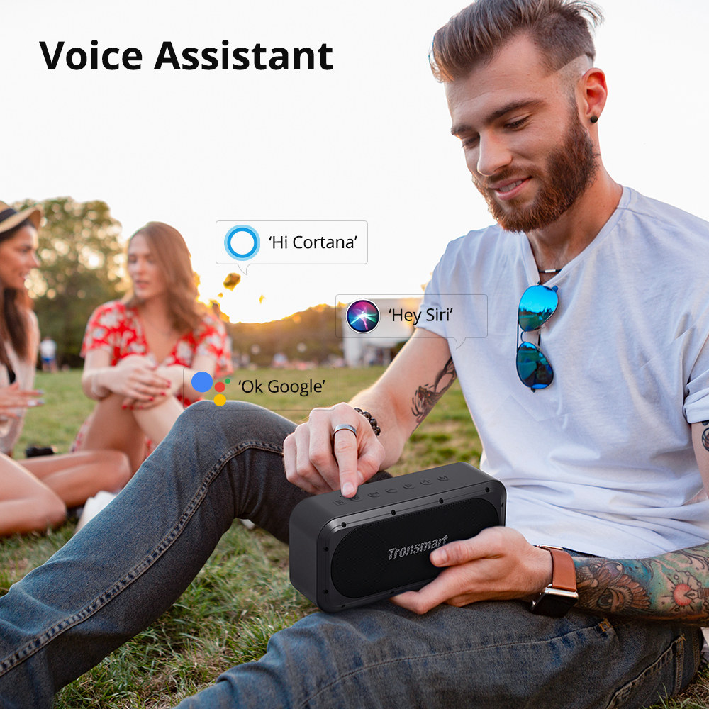 Tronsmart Force SE 50W Bluetooth 5.0 Speaker, IPX7 À Prova D' Água, NFC, Tecnologia TuneConn, SoundPulse Audio, Assistente de Voz, 12H Playtime