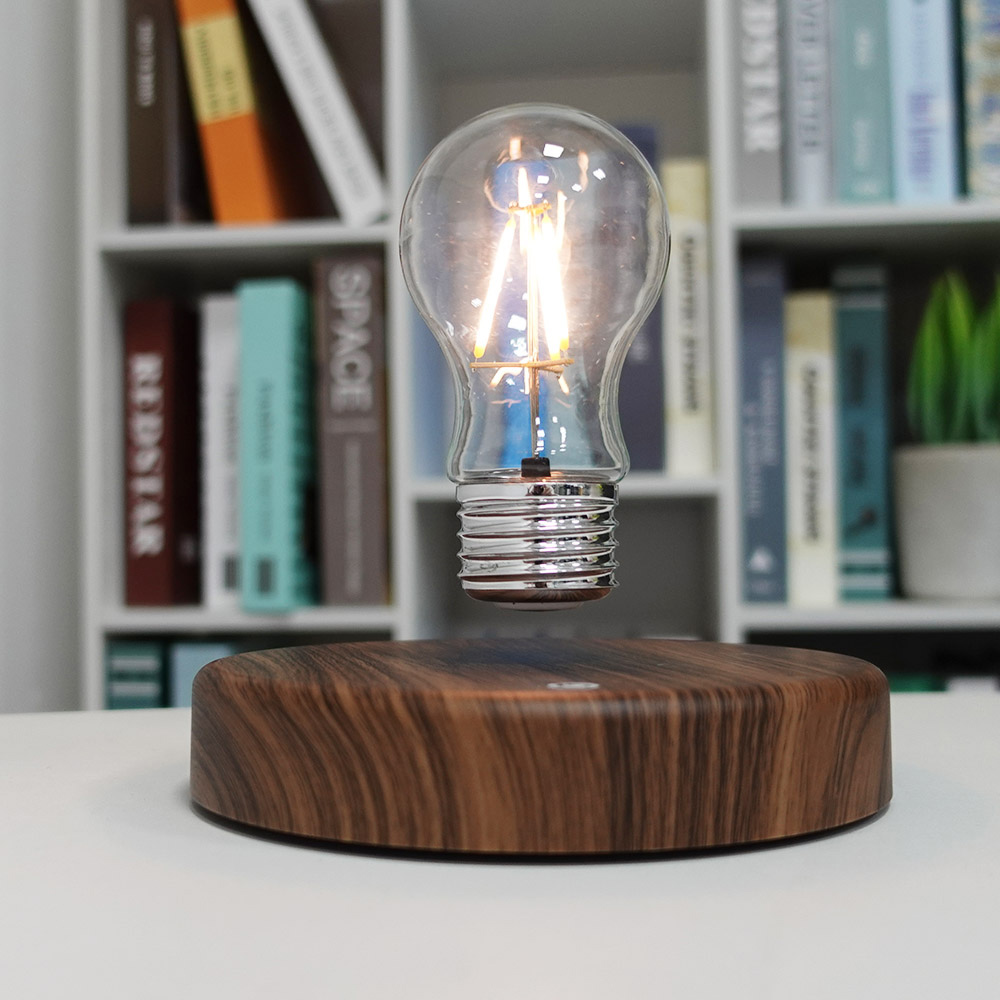 HCNT SIM10-PD Wooden Design Magnetic Levitating Light Bulb Floating LED Table Lamp