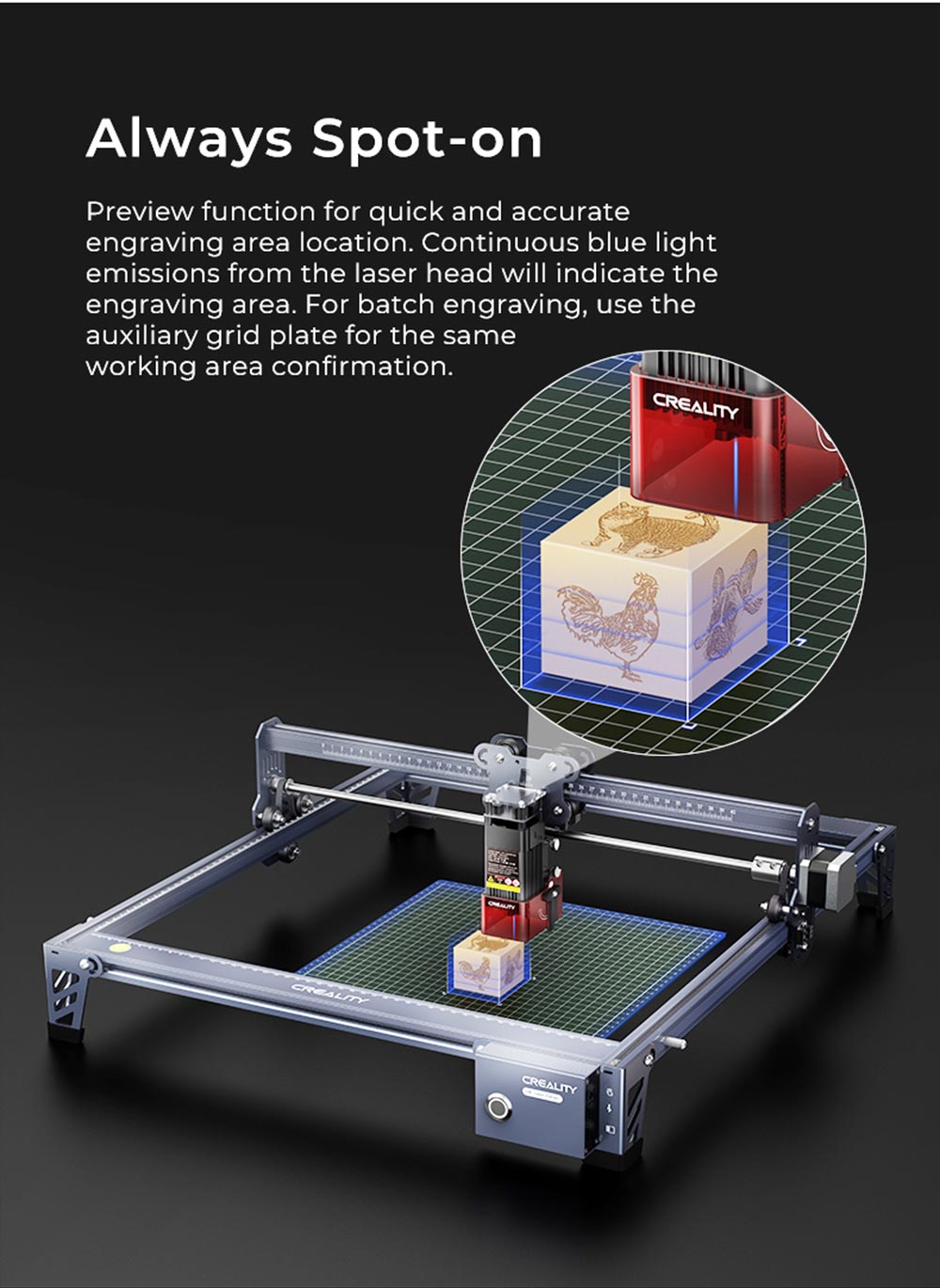Creality CV-30 5W Portable Laser Engraving Machine Engraving Area 400x400mm