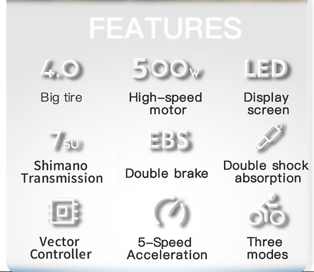 JINGHMA R8 500W 48V 15Ah 20 Inch Tire Electric Bicycle 40km/h Max Speed 90km Range 120kg Max Load