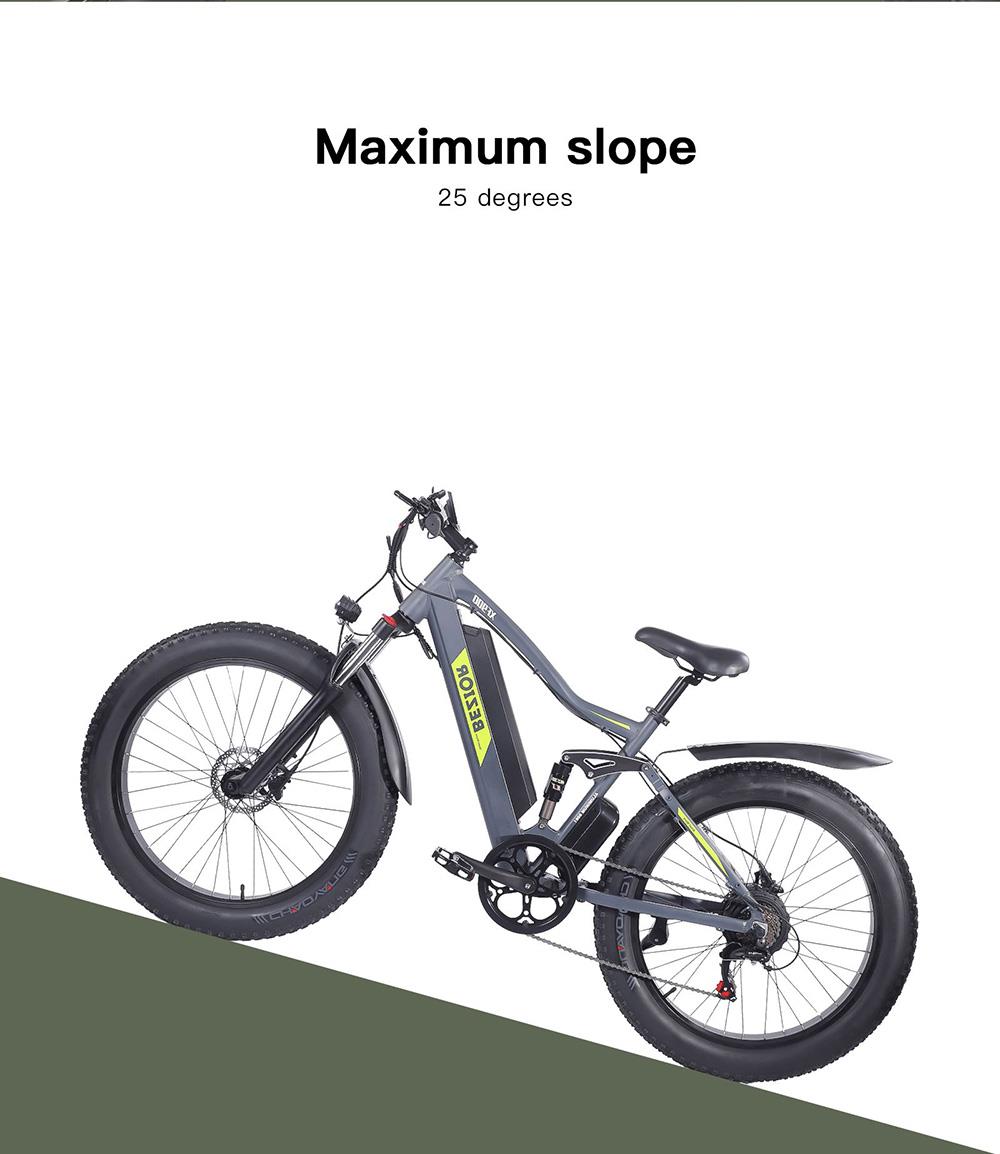 Bezior XF900 12.5Ah 48V 750W 26 Inch 45Km/h Electric Bike Max Load 120kg - Black 11 Bezior XF900 12.5Ah 48V 500W 26 Inch 45Km/h electric BIKE Max Load 120kg