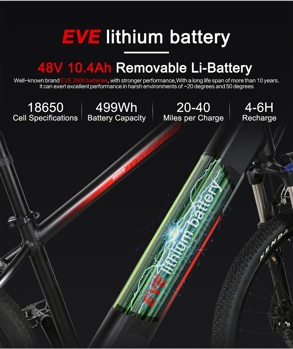 SAMEBIKEMY-275 10.4Ah 500W 48V 27.5inch Electric Bike 15mph Top Speed 80km Mileage Range Max Load 150kg