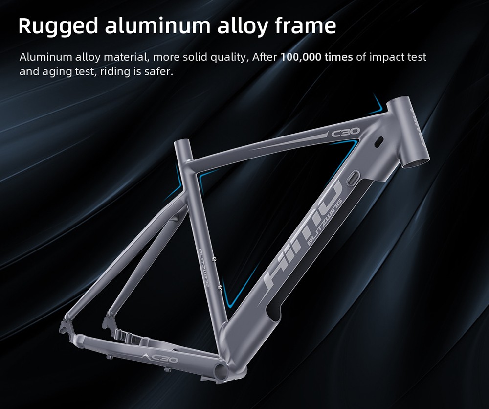 HIMO C30R MAX Electric Bicycle 250W Motor Max Speed Torque sensor 25km/h 36V 10AH 75km Max Range - Silver