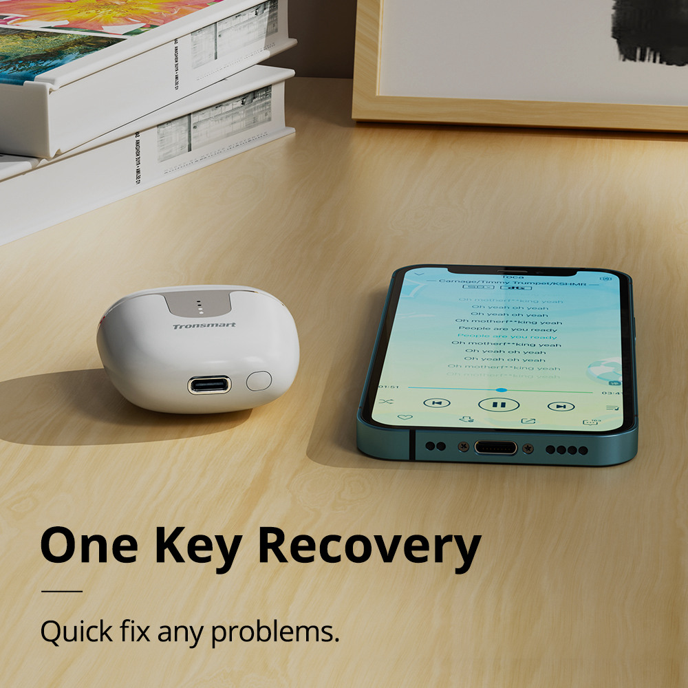 Tronsmart Onyx Ace Pro True Wireless Earbuds TWS Earphone HD Call - White