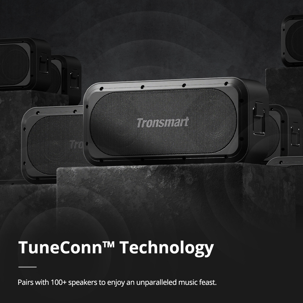Tronsmart Force SE 50W Bluetooth 5.0 רמקול, IPX7 עמיד למים, NFC, טכנולוגיית TuneConn, SoundPulse Audio, עוזר קול, זמן משחק 12 שעות