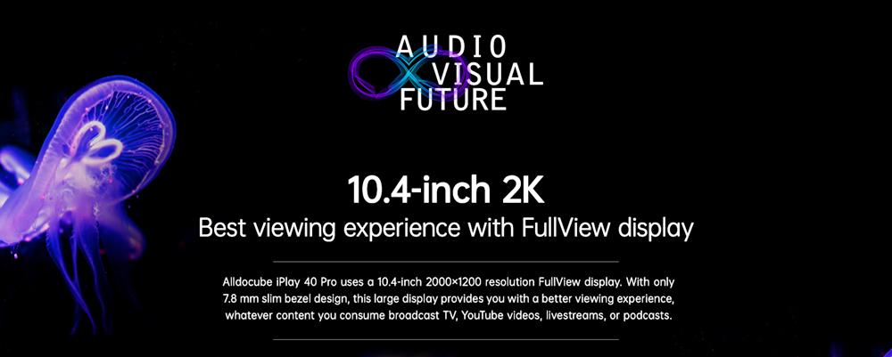 ALLDOCUBE iPlay 40 Pro UNISOC Tiger T618 octa-core Chip LTE Tablet 10.4 Inch 2000*1200 8GB RAM 256GB ROM Android 11 without Keyboard