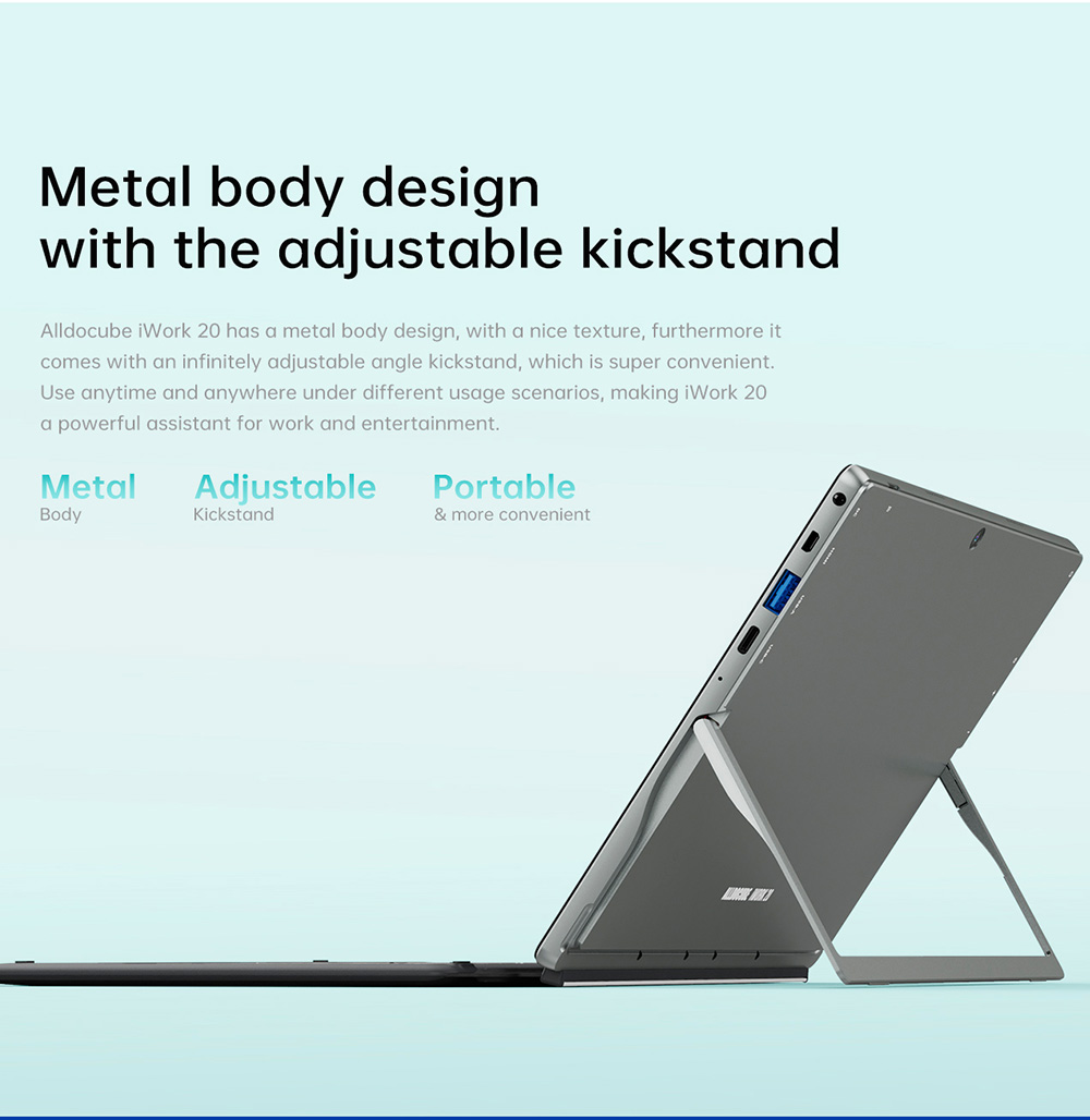 ALLDOCUBE iWork 20 PC Tablet 10.1'' IPS Screen 2C 2T Intel Celeron Processor 4GB RAM 128GB ROM Intel Support 4K Video without Keyboard