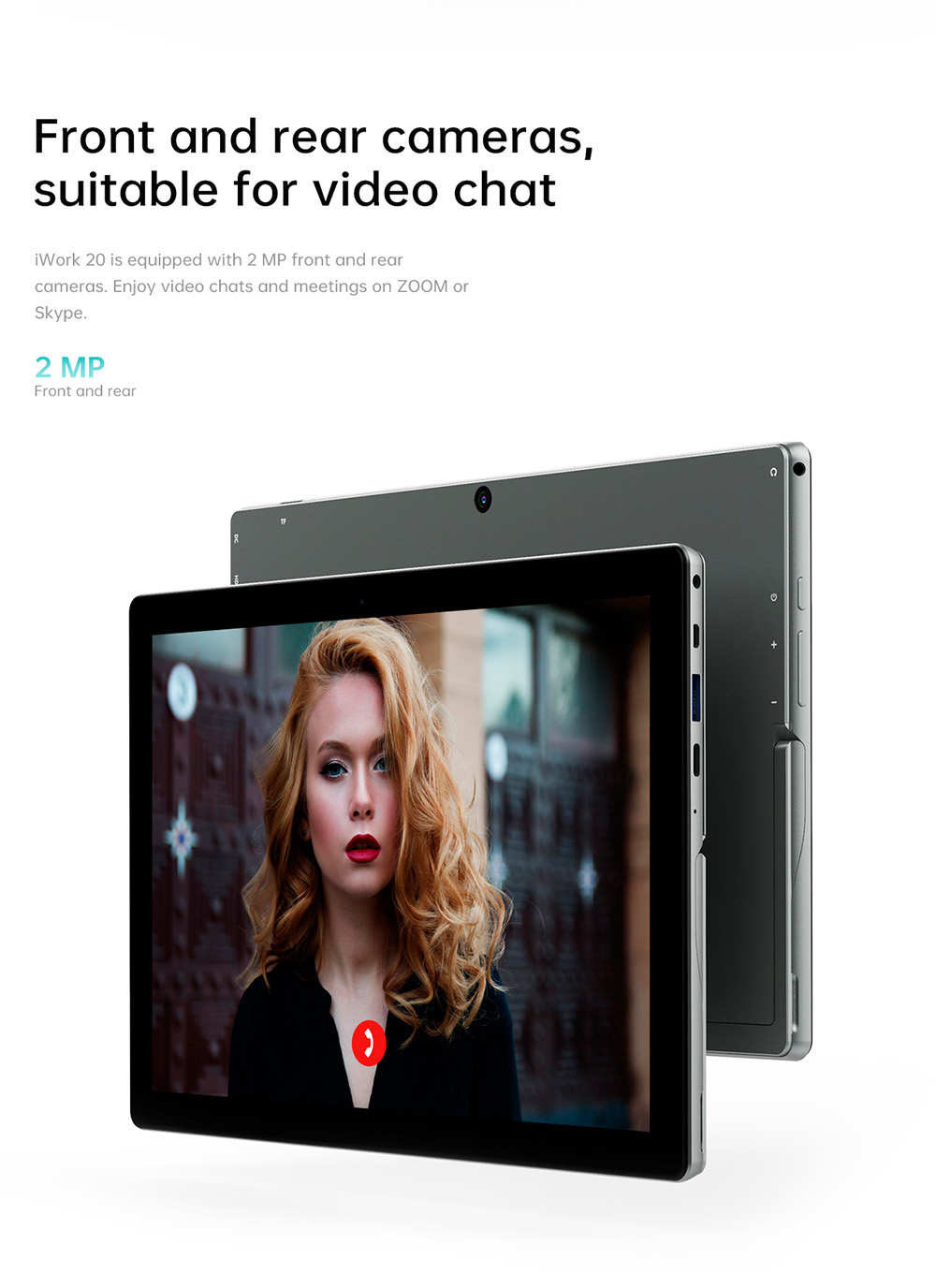 ALLDOCUBE iWork 20 PC Tablet 10.1'' IPS Screen 2C 2T Intel Celeron Processor 4GB RAM 128GB ROM Intel Support 4K Video without Keyboard