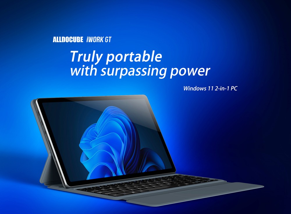 ALLDOCUBE iWork GT 2 in 1 Tablet Windows 11 i5-1135G7 CPU 16GB LPDDR4x 512GB PCIE SSD, 11'' Laptop Keyboard Not Included