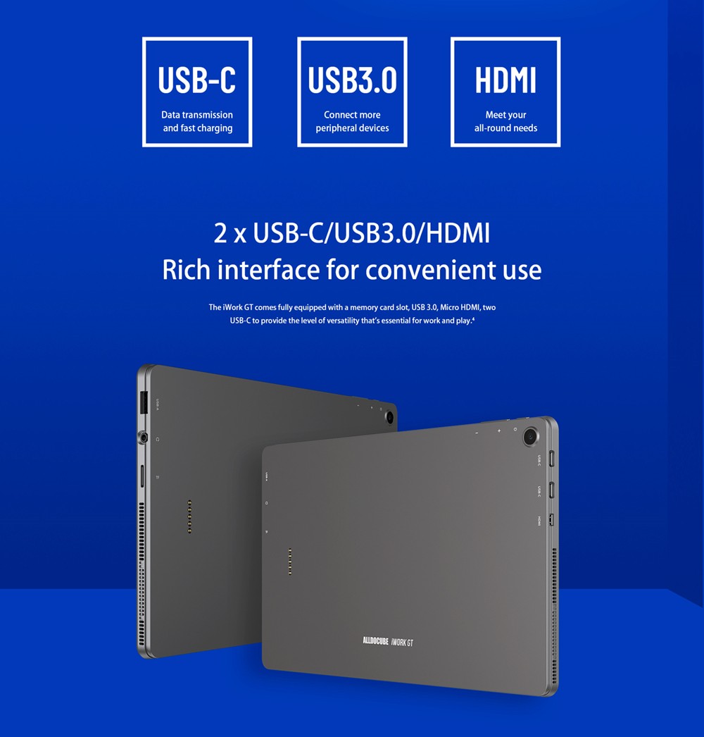 ALLDOCUBE iWork GT 2 in 1 Tablet Windows 11 i5-1135G7 CPU 16GB LPDDR4x 512GB PCIE SSD, 11'' Laptop Keyboard Not Included
