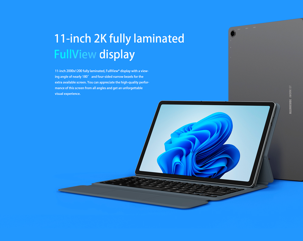 ALLDOCUBE iWork GT 2 in 1 Tablet Windows 11 i5-1135G7 CPU 16GB LPDDR4x 512GB PCIE SSD, 11'' Laptop Keyboard Not Included