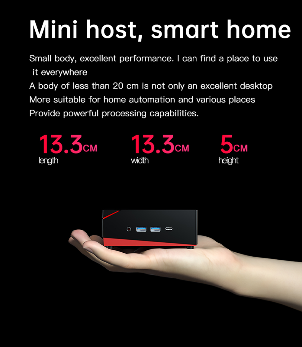 T-bao AMD Ryzen™ 5 4500U 8GB RAM 6 Cores 6 Threads SSD Licensed Windows 10 Mini PC Support RJ45 1000M*2 WiFi Bluetooth