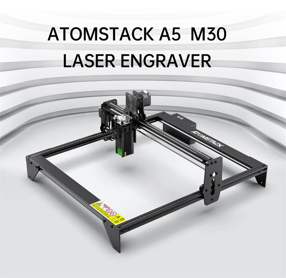 ATOMSTACK A5 M30 30W Laser Engraving Machine Ultra-Fine Compression Laser Printing Size 410 x 400mm