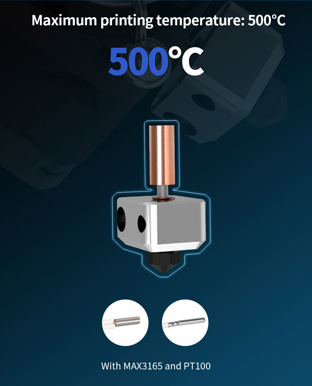 BIQU H2 500 degrees Celsius Extruder for 3D Printer