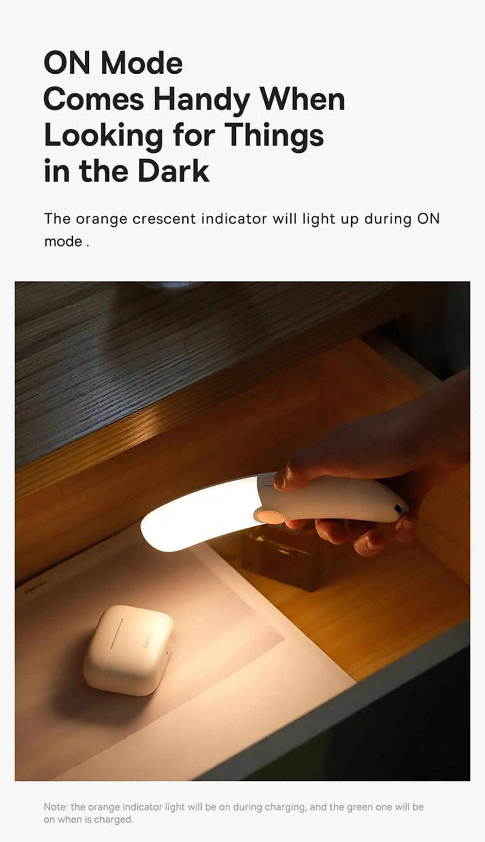 Baseus Sunshine Series Crescents PIR Motion Sensor Night Light for Corridor Bedside Bedroom Toilet