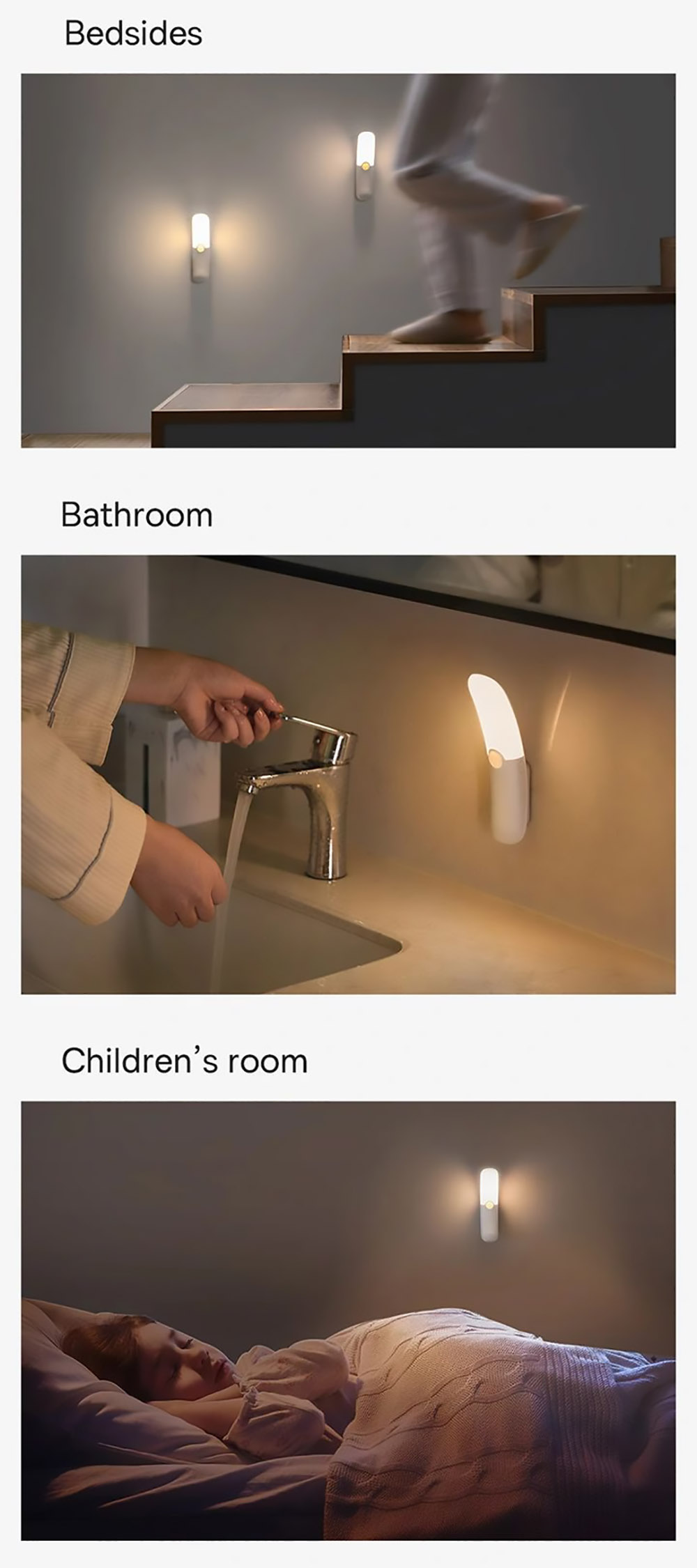 Baseus Sunshine Series Crescents PIR Motion Sensor Night Light for Corridor Bedside Bedroom Toilet