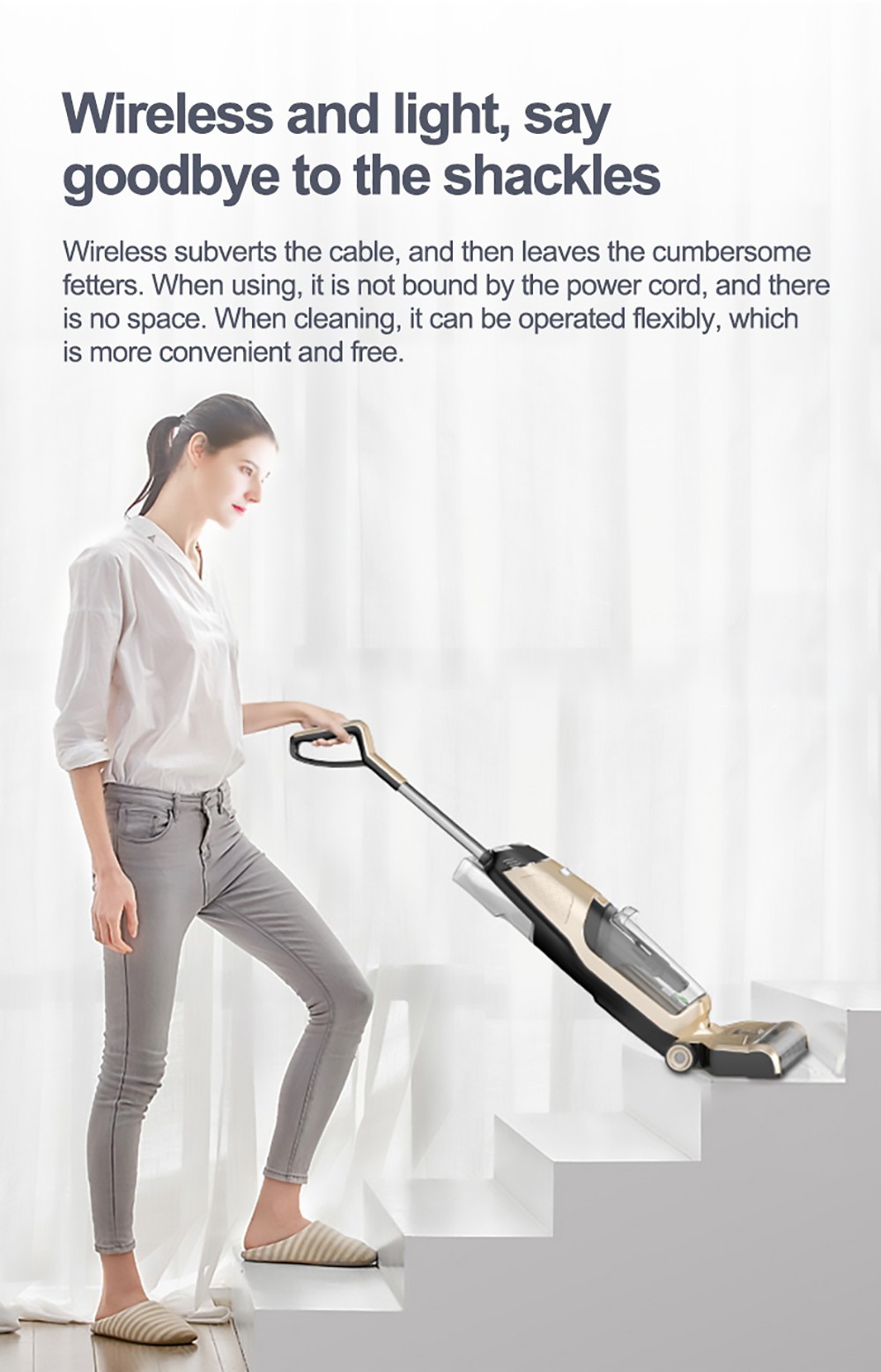 Bobot DEEP 832 Cordless Washer Vacuum Cleaner with UV Disinfection Suck Liquid and Solid Dust Both Dry Wet Floor