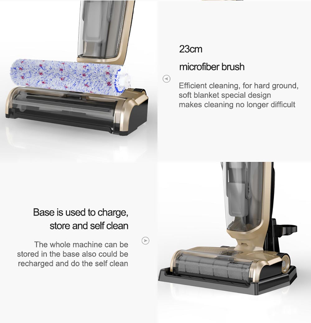 Bobot DEEP 832 Cordless Washer Vacuum Cleaner with UV Disinfection Suck Liquid and Solid Dust Both Dry Wet Floor