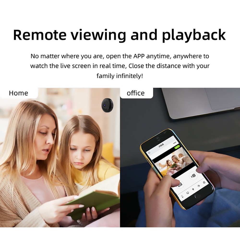 C2 WIFI Hidden Camera Wireless Network Security Surveillance Camera for Outdoor sports and Home Security Pet Feed