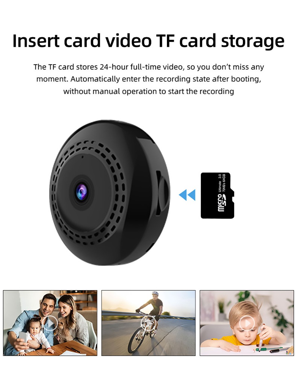 C2 WIFI Hidden Camera Wireless Network Security Surveillance Camera for Outdoor sports and Home Security Pet Feed
