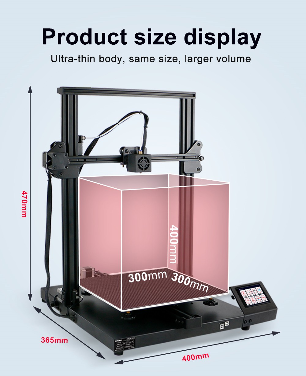 CREASEE CS30 3D Printer DIY Commercial and Home Precision Printers Large Printing Size 300x300x400mm