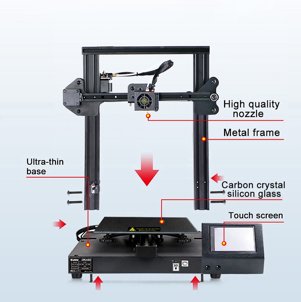 CREASEE CS30 3D Printer DIY Commercial and Home Precision Printers Large Printing Size 300x300x400mm